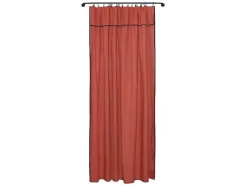 Set Van 2 Gordijnen Van Katoen En Linnen - 140 X 280 Cm - Terracotta - Borina