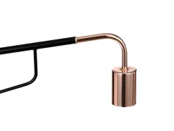 Set Van 2 Hangende Wandlampen - Metaal - L65 X D10 X H25 Cm - Zwart En Koperkleurig - Colwood.