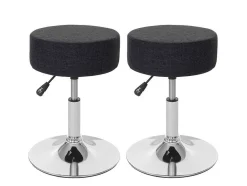 Set Van 2 Krukken Mcw-C22, Textiel, Donkergrijs