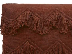 Set Van 2 Kussens 100% Katoen Met Franjes Bonel - 30 X 50 Cm - Terracotta