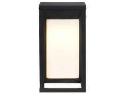 Set Van 2 Led-Buitenwandlampen Op Zonne-Energie - L. 15 X H. 30 Cm - Metaal - Zwart - Fozzano