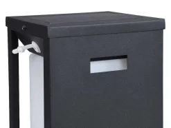 Set Van 2 Led-Buitenwandlampen Op Zonne-Energie - L. 15 X H. 30 Cm - Metaal - Zwart - Fozzano