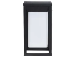 Set Van 2 Led-Buitenwandlampen Op Zonne-Energie - L. 15 X H. 30 Cm - Metaal - Zwart - Fozzano