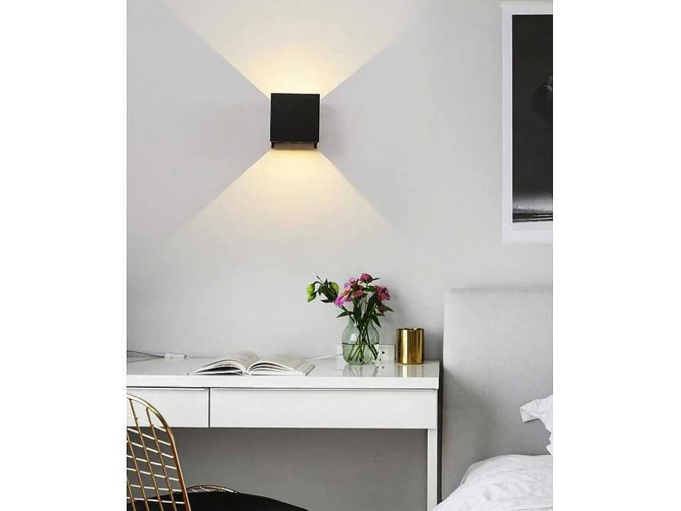 Set Van 2 Ledlampen In Aluminium - H10 Cm - Zwart - Paisley