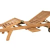 Set Van 2 Ligbedden Met Verschillende Standen In Teak - Licht Hout - Byblos Ii Van Mylia