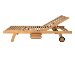Set Van 2 Ligbedden Met Verschillende Standen In Teak - Licht Hout - Byblos Ii Van Mylia