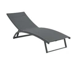 Set Van 2 Ligstoelen Met Verschillende Standen Van Aluminium En Textileen - Antraciet - Saranda Van Mylia
