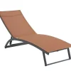 Set Van 2 Ligstoelen Met Verschillende Standen Van Aluminium En Textileen - Terracotta - Saranda Van Mylia