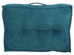 Set Van 1 Matras + 2 Palletkussens Van Ribfluweel - Blauw - Baila