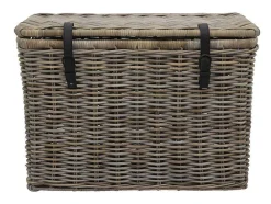 Set Van 2 Opbergkoffers Van Kubu Nefta - L80 X D45 X H55 Cm En L70 X D35 X H45 Cm - Natuurlijk Grijs