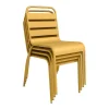 Set Van 2 Opstapelbare Tuinstoelen Van Metaal - Mosterdgeel - Mirmande Van Mylia