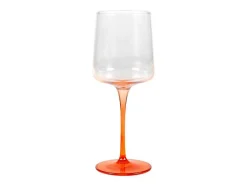 Set Van 6 Oranje Wijnglazen Op Voet 27 Cl - D. 9,5 X H.13Cm - Coraly