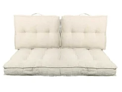 Set Van 2 Palletkussens Van Ribfluweel - L60 X D40 Cm - Beige - Baila