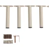 Set Van 6 Ronde Poten Voor Een Lattenbodem - Beige