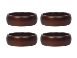 Set Van 4 Schaaltjes - D13 X H4 Cm - Mangohout - Naturel - Valisa