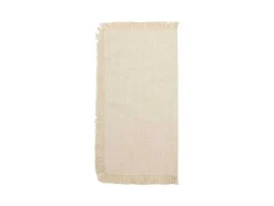 Set Van 4 Servetten Met Franje - Katoen - 45 X 45 Cm - Beige - Pola