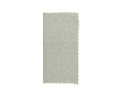 Set Van 4 Servetten Van Katoen - 45 X 45 Cm - Groen - Beige Rand - Loania