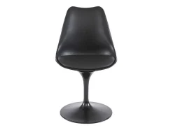 Set Van 2 Stoelen In Polypropeen, Kunstleer En Metaal - Zwart - Xafy