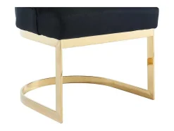 Set Van 6 Stoelen Van Velours En Goudkleurig Roestvrij Staal - Zwart - Porilaso Van Pascal Morabito