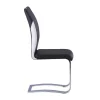Set Van 4 Stoelen Winch - Zwart / Wit Kunstleer - Poten Van Chroom Metaal