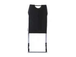 Set Van 4 Stoelen Winch - Zwart / Wit Kunstleer - Poten Van Chroom Metaal
