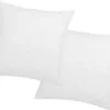 Set Van 2 Traagschuim Hoofdkussen 60 X 60 Cm - Perkaal Katoen - 91 Draden/Cm - 750 Gr - Wit - Auxence