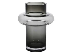 Set Van 2 Vazen Van Getint Glas - D25 X H30 Cm - Glas - Gerookt Grijs - Valoit