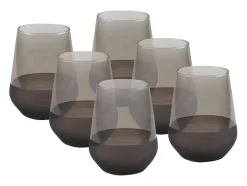 Set Van 6 Waterglazen 42,5 Cl - D. 6,8 X H. 11 Cm - Grijs - Grisua