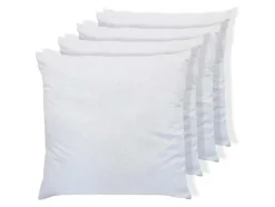 Set Van 4 Zachte Hoofdkussens 60 X 60 Cm - 400 Gr - Wit - Torivia