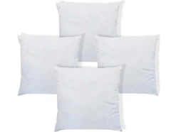 Set Van 4 Zachte Hoofdkussens 60 X 60 Cm - 400 Gr - Wit - Torivia