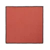 Set Van Tafellaken + 4 Servetten Van Linnen En Katoen - Zwarte Rand - Terracotta - 170 X 250 Cm - Borina
