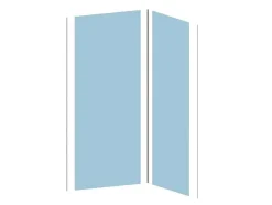 Set Van Twee Douchewandpanelen Inclusief Profielen- L90Cm X L120Cm X H210 Cm