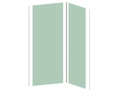Set Van Twee Douchewandpanelen Inclusief Profielen - 2X L90Cm X H210 Cm