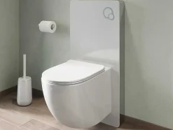 Set Voor Hang-Wc Met Decoratief Voorwandsysteem - Glanzend Wit - Javoine