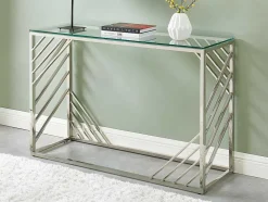 Sidetable Van Gehard Glas En Roestvrij Staal - Chroom - Simato - Van Pascal Morabito