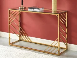 Sidetable Van Gehard Glas En Roestvrij Staal - Goud - Simato - Van Pascal Morabito