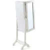 Sieradenkastje Met Spiegel Berenice - Mdf En Grenen - 120 X 39 X 30 Cm - Wit