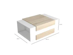 Simon Koffietafel, Wit, Sonoma, 100X60X35 Cm, Epikasa
