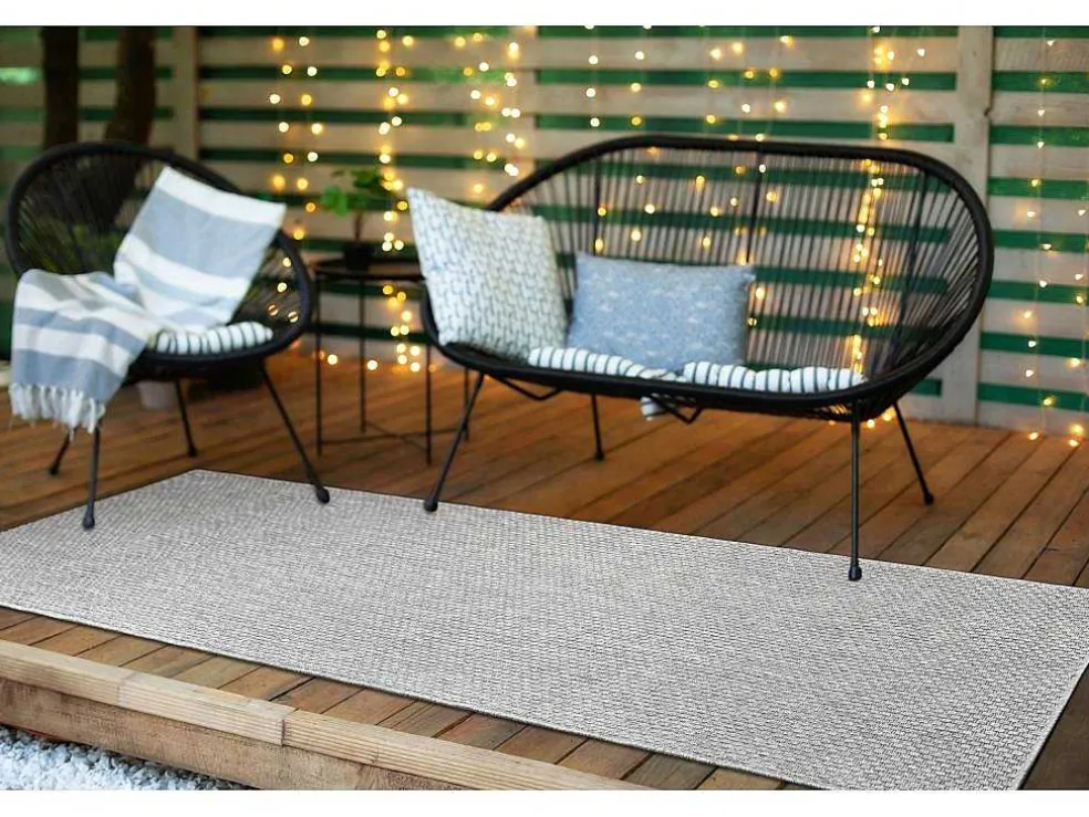 Sisal Tapijt, Loper Timo 6272 Buitenshuis Grijskleuring 60X300 Cm