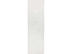 Sisal Tapijt, Loper Timo 5979 Buitenshuis Kader Wit 80X300 Cm
