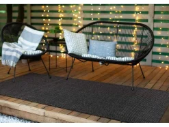 Sisal Tapijt, Loper Timo 0000 Buitenshuis Zwart 70X250 Cm