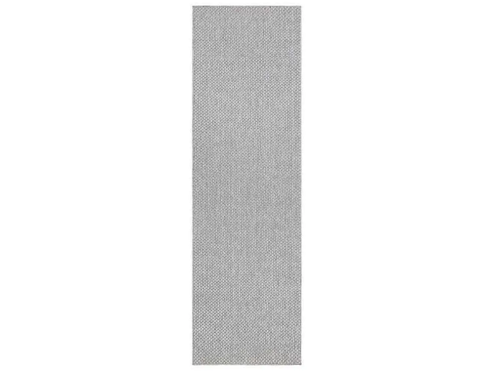 Sisal Tapijt, Loper Timo 6272 Buitenshuis Grijskleuring 80X250 Cm