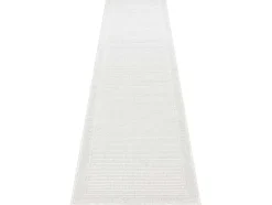 Sisal Tapijt, Loper Timo 5979 Buitenshuis Kader Wit 70X250 Cm