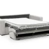 Slaapbank 4 Zitplaatsen Met Stoffen Bekleding In Cremewit Snel Ombouwbaar Matrasbreedte: 160 Cm Matrasdikte: 14 Cm Mondovi