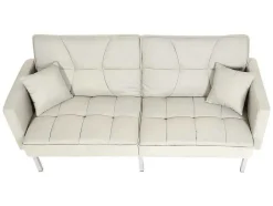 Slaapbank Mcw-K65, Stof/Textiel Creme-Beige