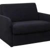 Slaapfauteuil Met Matras Van Stof Nadoa - Slaapafmeting 100 Cm - Donkergrijs