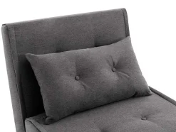 Slaapfauteuil Van Antracietgrijze Stof Uribia
