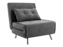 Slaapfauteuil Van Antracietgrijze Stof Uribia