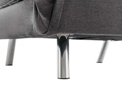 Slaapfauteuil Van Antracietgrijze Stof Uribia