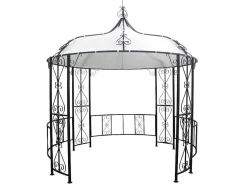 Smeedijzeren Tuinkiosk Van Metaal Tilcara - D300 X H290 Cm - Zwart
